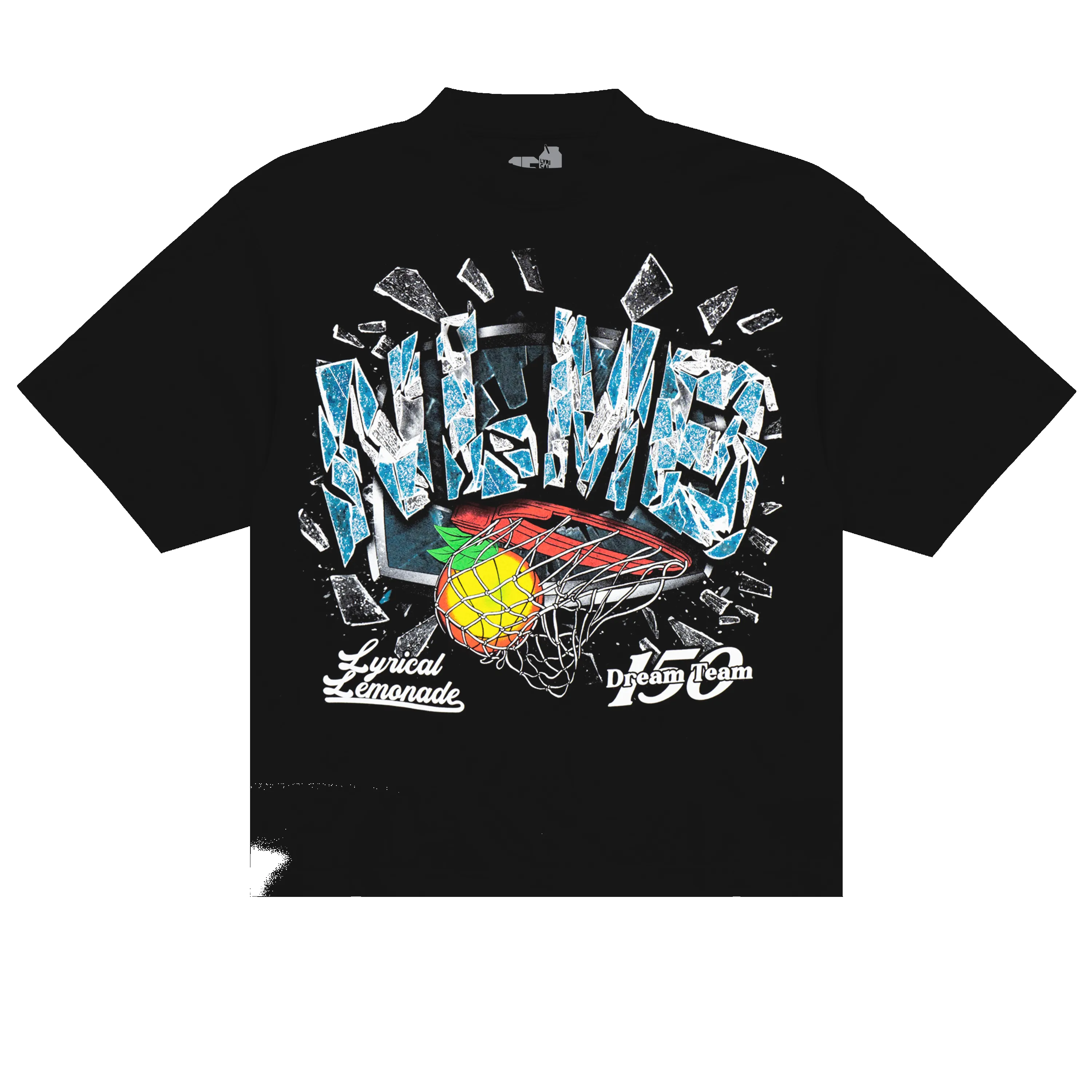 LL x 150 DREAMTEAM SHATTER T-SHIRT (Black) sold by Lyrical Lemonade