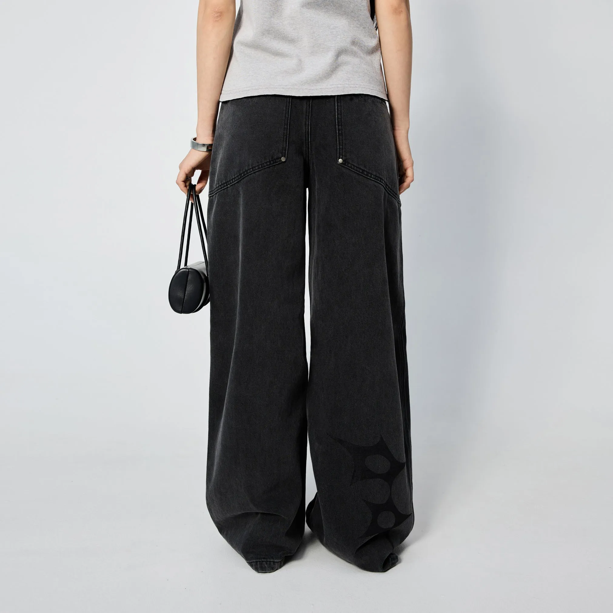 Slouchy Spike Jeans in Worn Black sold by Arthur Apparel product image thumbnail 4