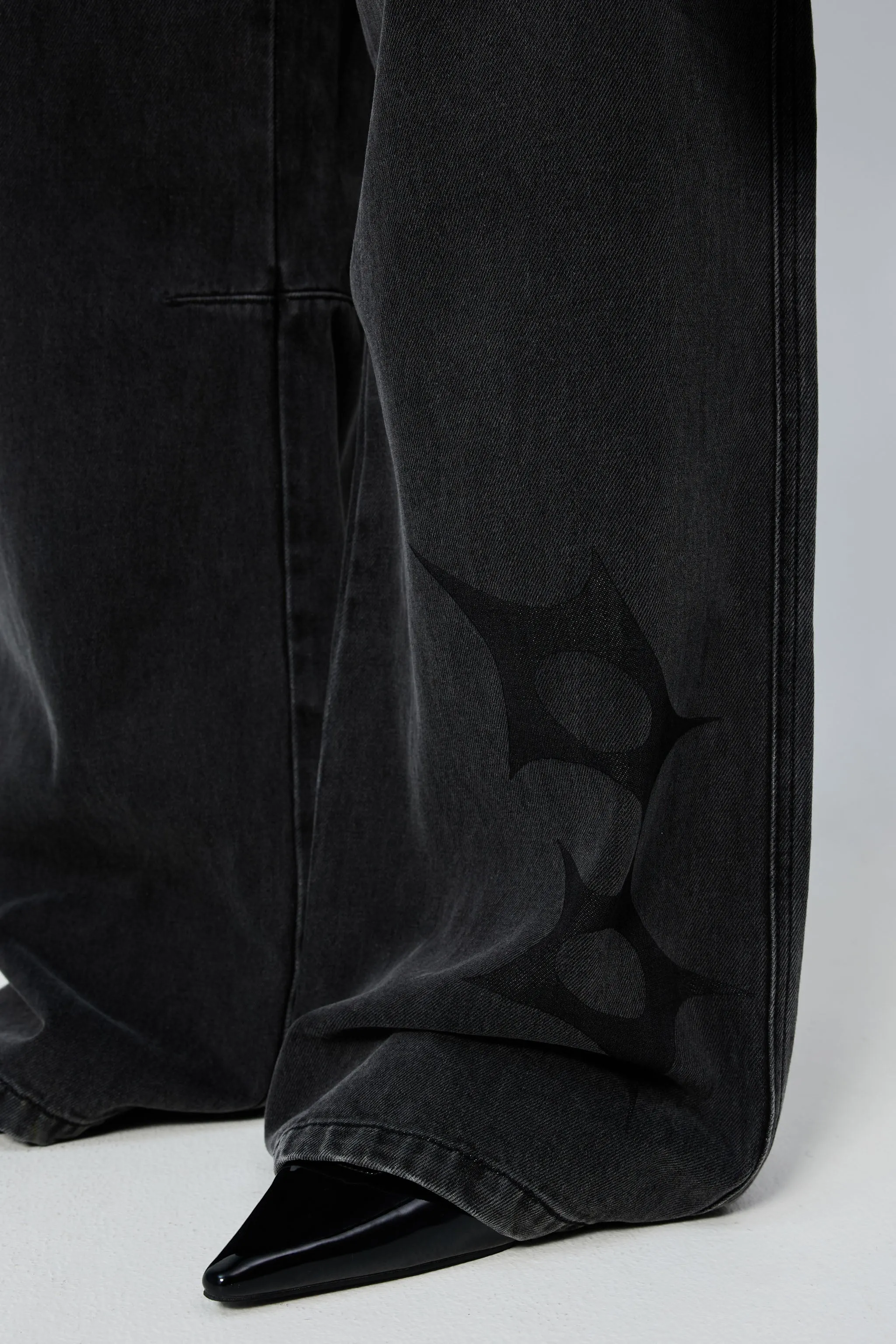 Slouchy Spike Jeans in Worn Black sold by Arthur Apparel product image thumbnail 5