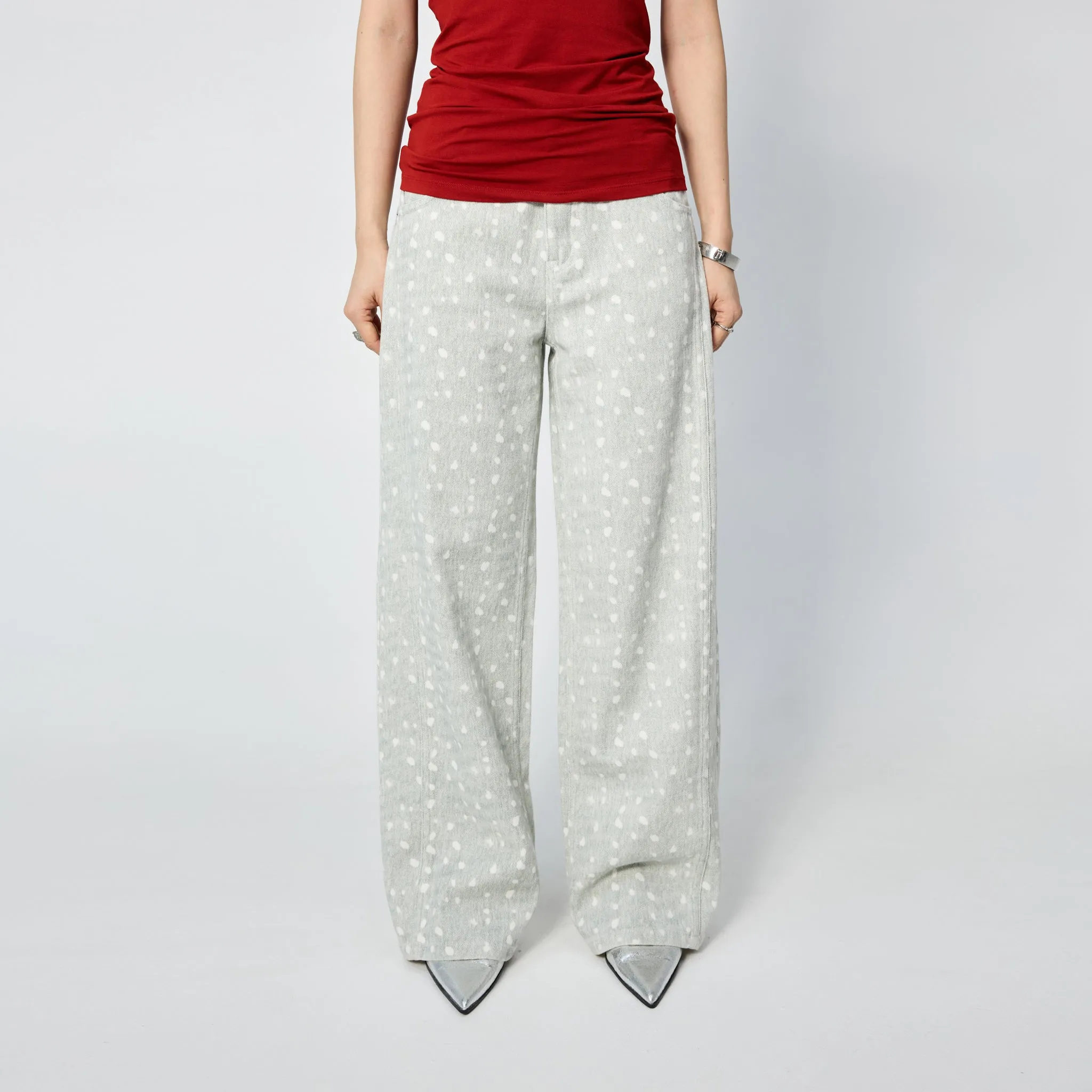 Straight Leg Jean in Mint Spots sold by Arthur Apparel product image thumbnail 2