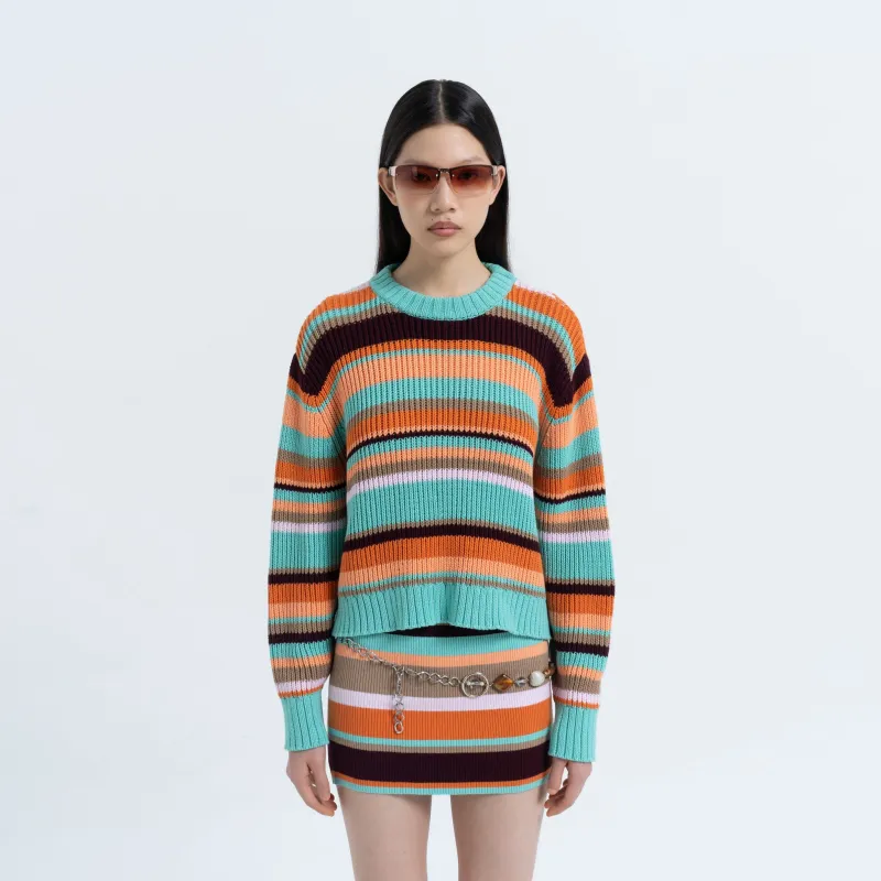 Stripe Standard Sweater in Multi sold by Arthur Apparel