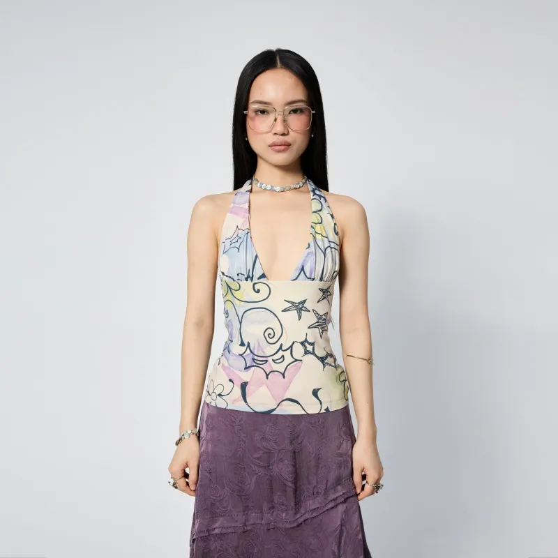 Halter Top in Fantasy made by Arthur Apparel