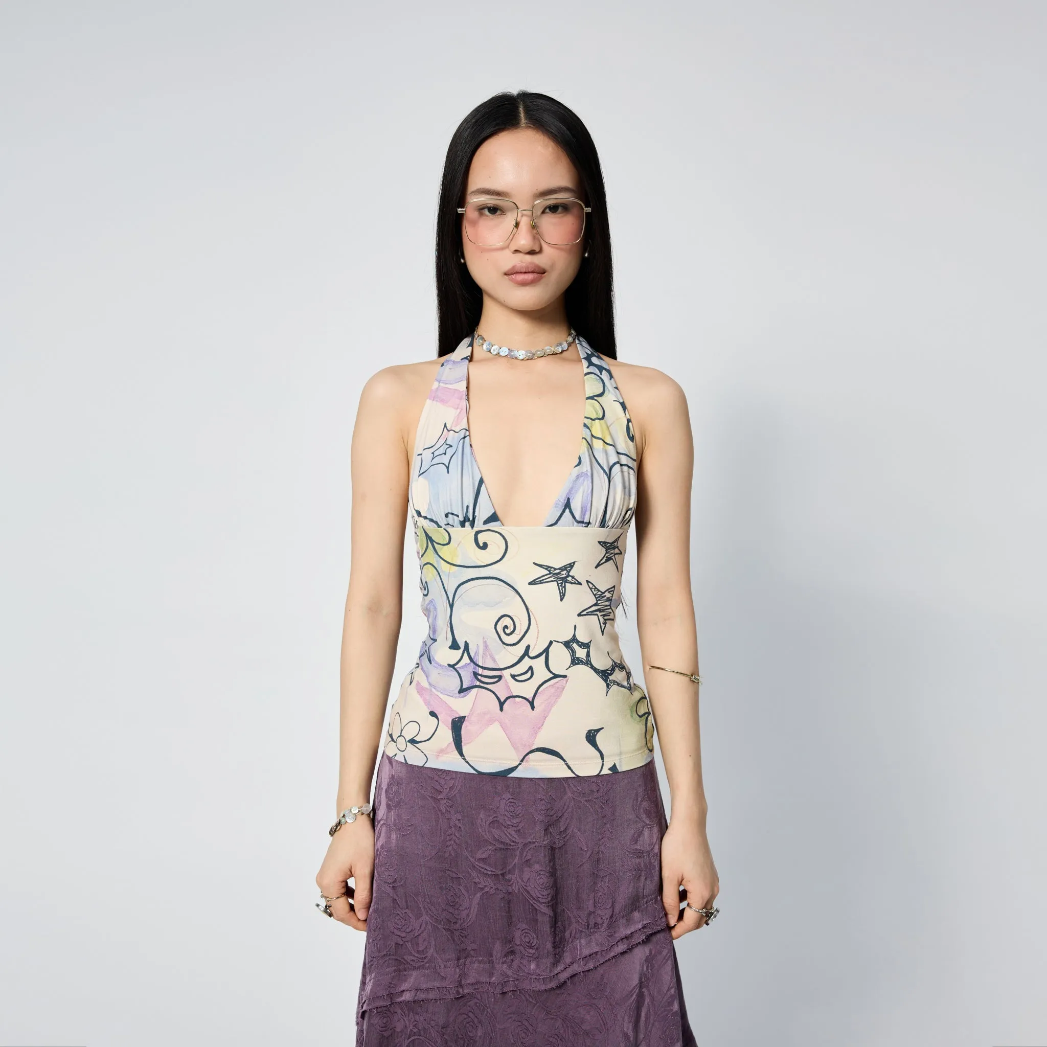 Halter Top in Fantasy sold by Arthur Apparel