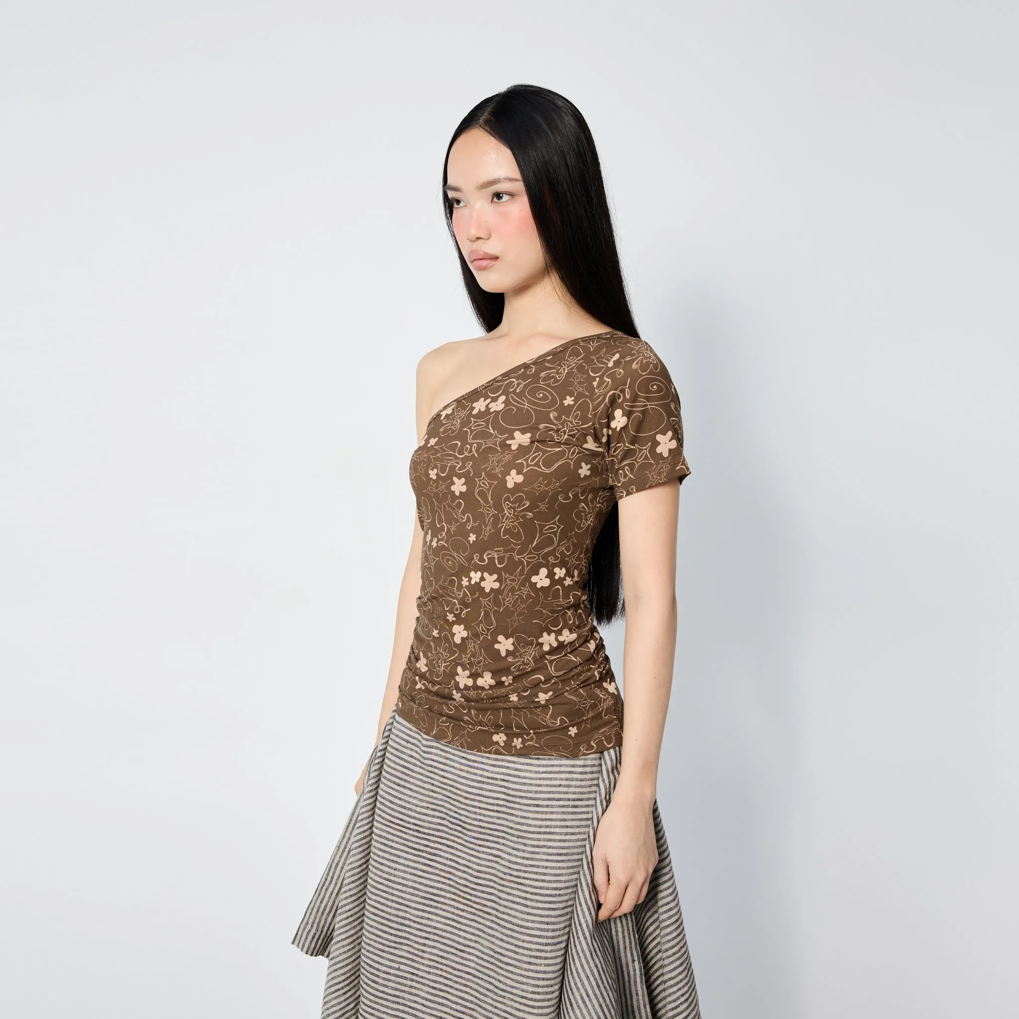 Asymmetric Tee in Muddy Scribbles sold by Arthur Apparel product image thumbnail 3