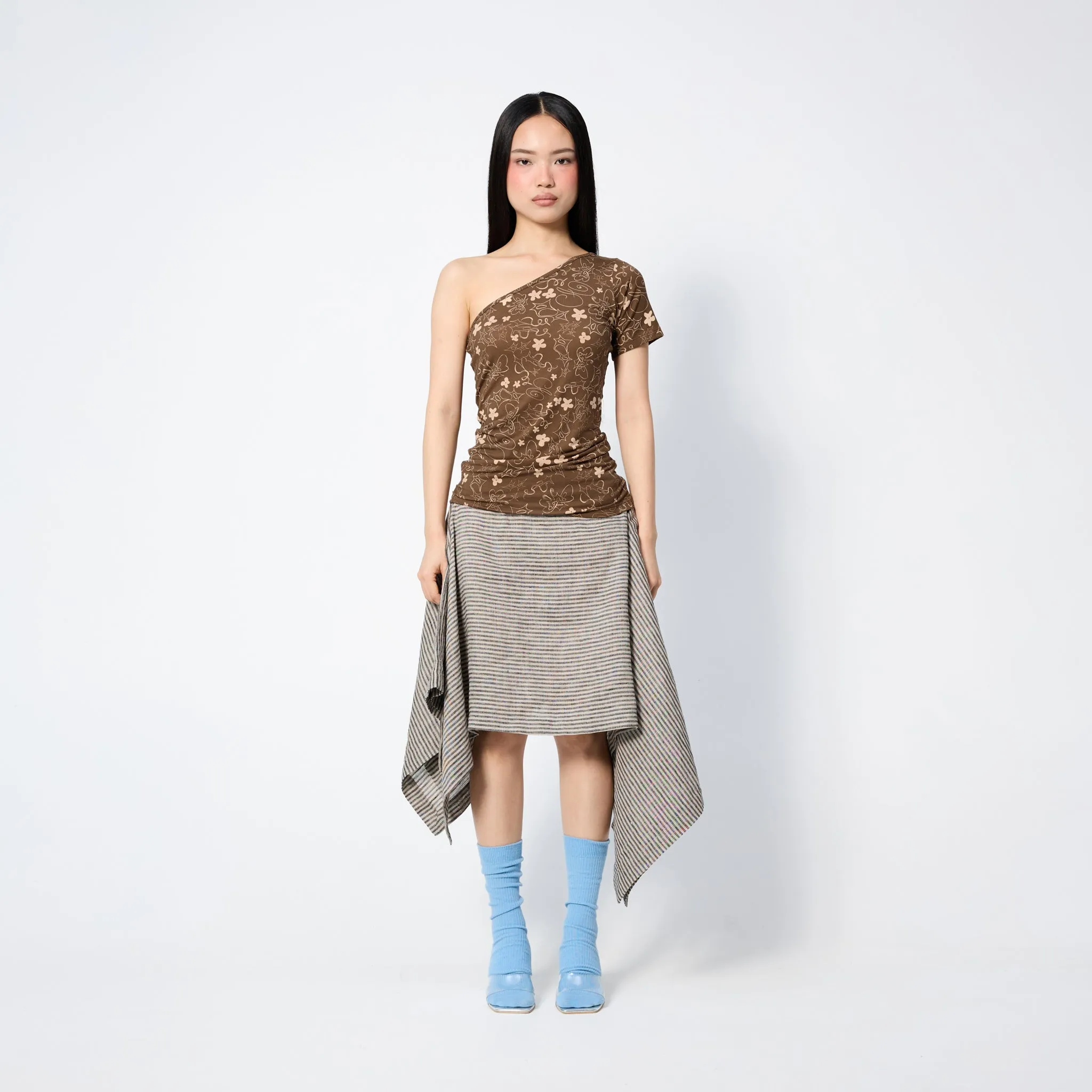 Asymmetric Tee in Muddy Scribbles sold by Arthur Apparel product image thumbnail 2