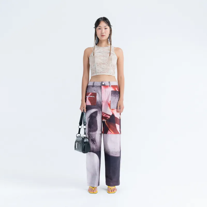 Duo Zip Pant in Mix Print sold by Arthur Apparel