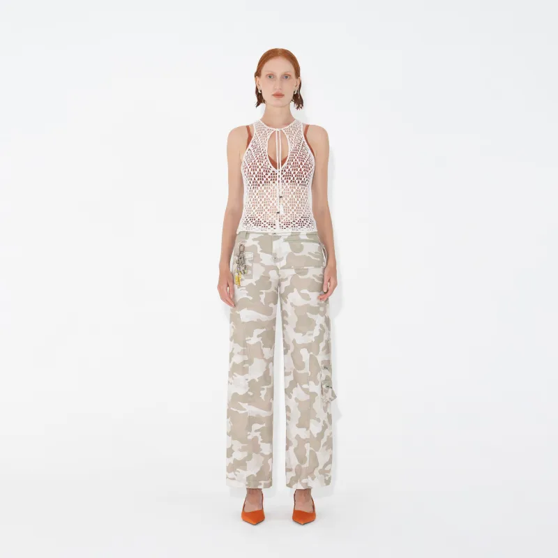 Utility Seam Detail Trousers in Bunny Camo made by Arthur Apparel