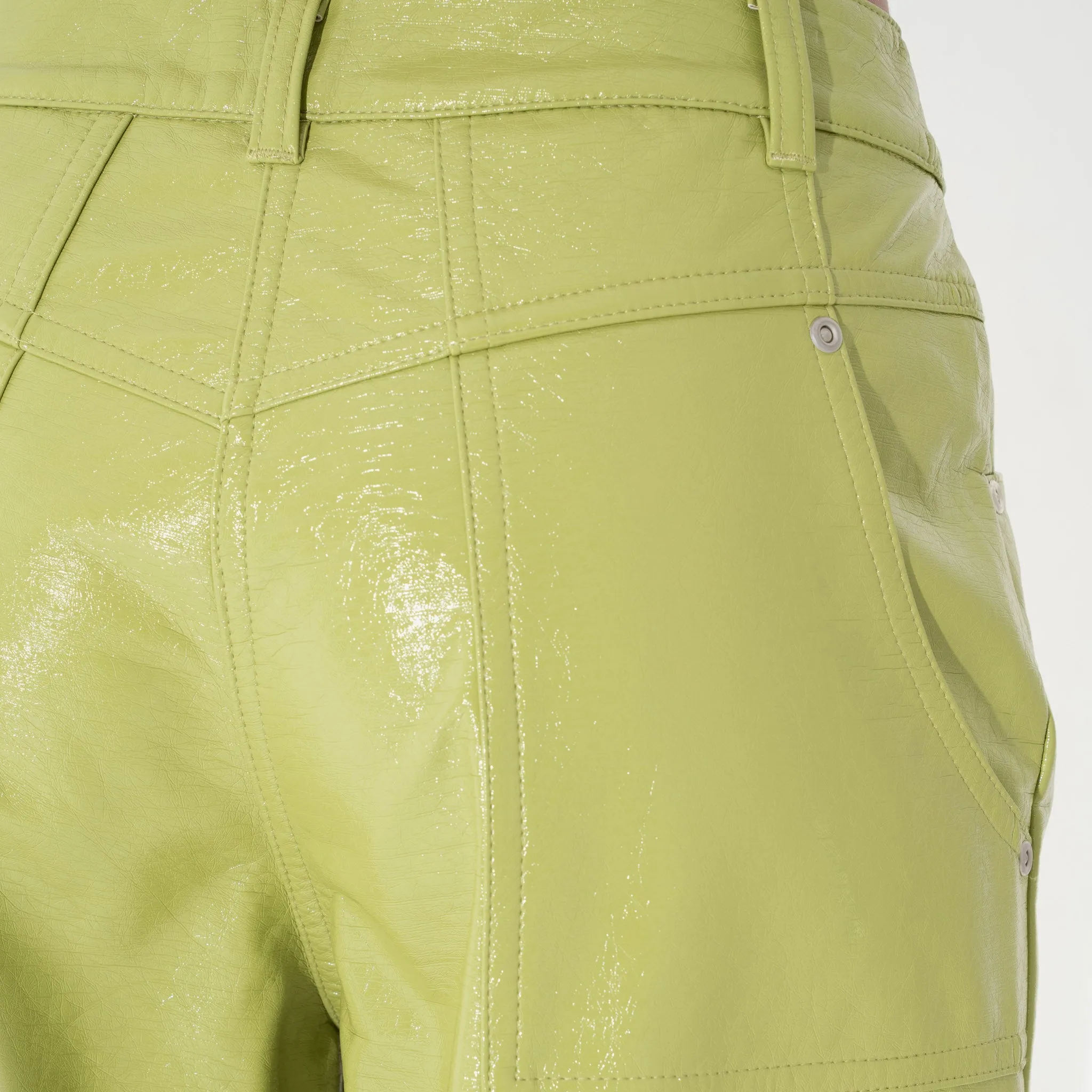 MID-RISE WAX PANT in Granny Smith sold by Arthur Apparel product image thumbnail 5