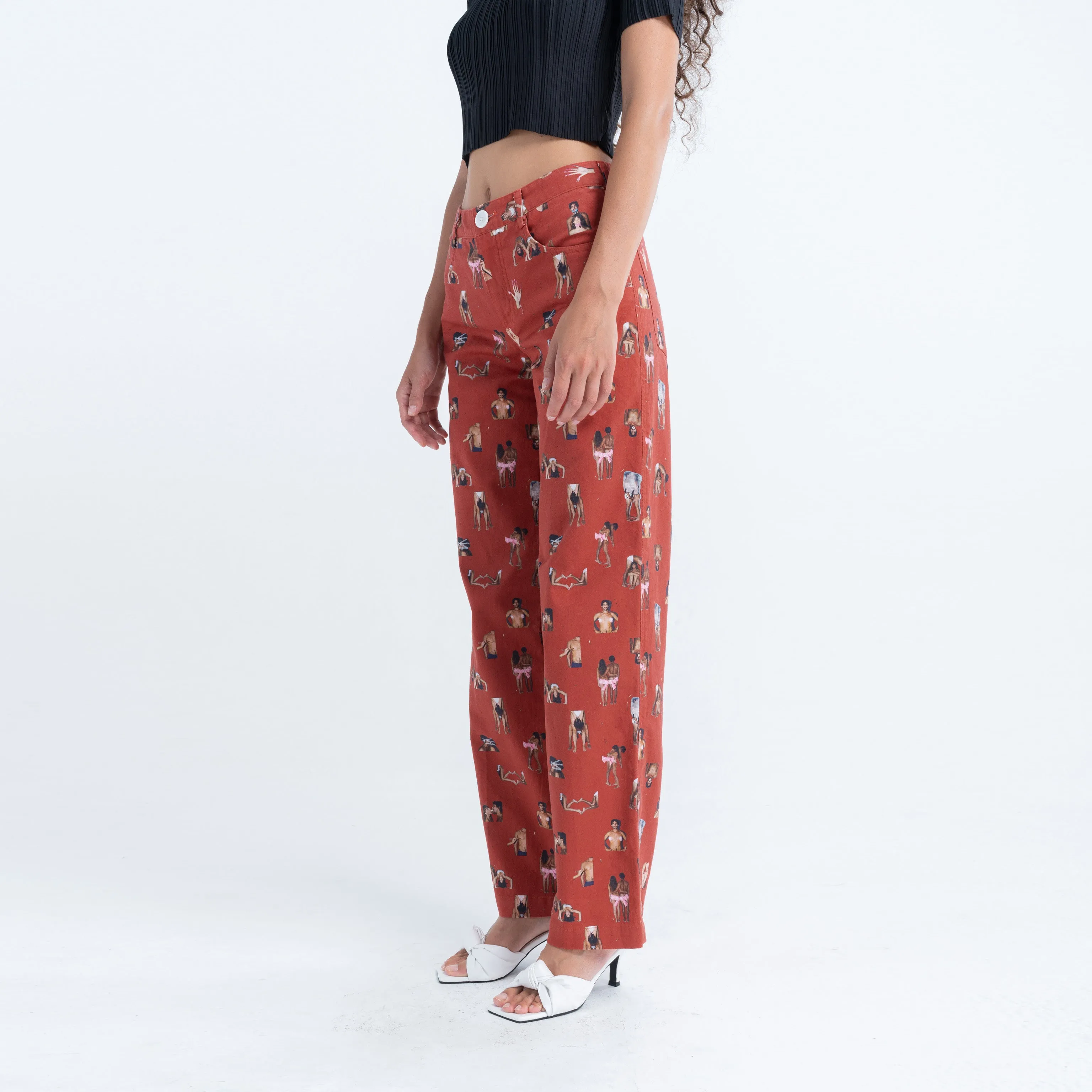 Twill Slouch Trousers in Together Forever sold by Arthur Apparel product image thumbnail 3