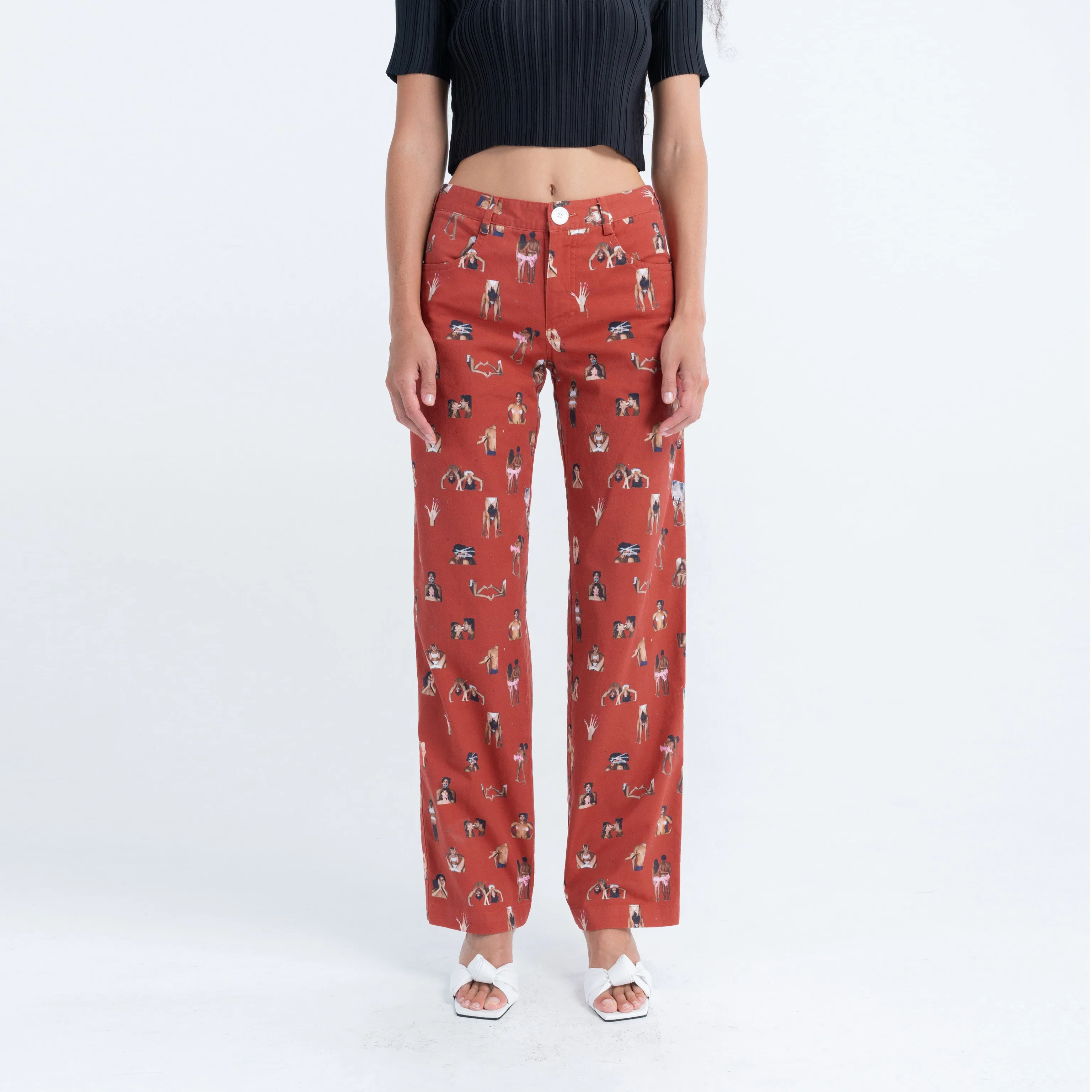 Twill Slouch Trousers in Together Forever sold by Arthur Apparel product image thumbnail 2