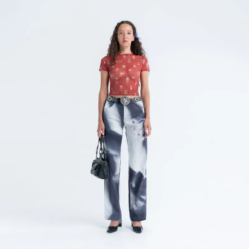 Twill Slouch Trousers in Entangled sold by Arthur Apparel