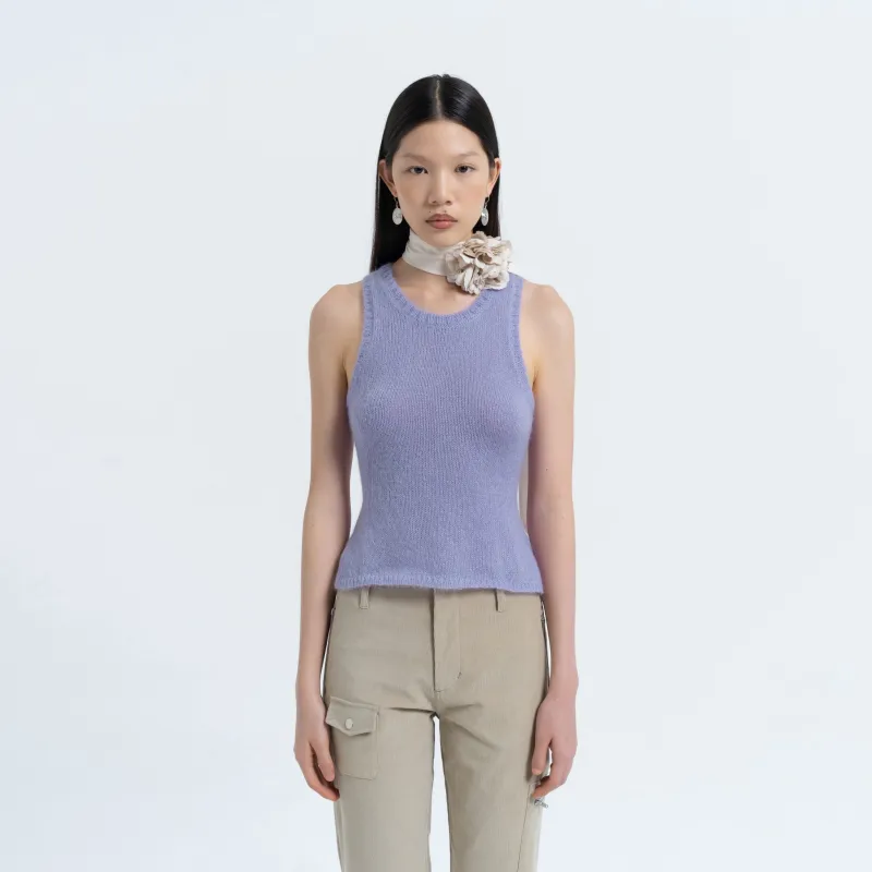 Mohair Racer Tank in Purp sold by Arthur Apparel