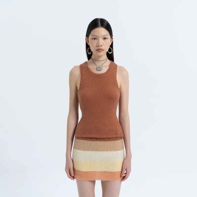 Mohair Racer Tank in Bran sold by Arthur Apparel