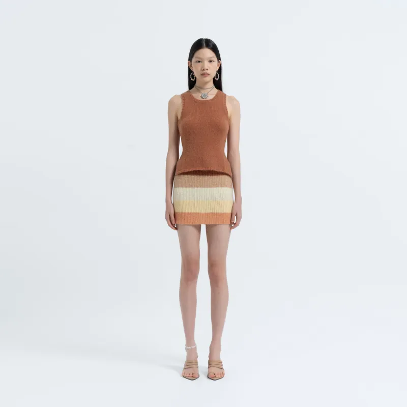 Mohair Mini Skirt in Soft Sunset sold by Arthur Apparel