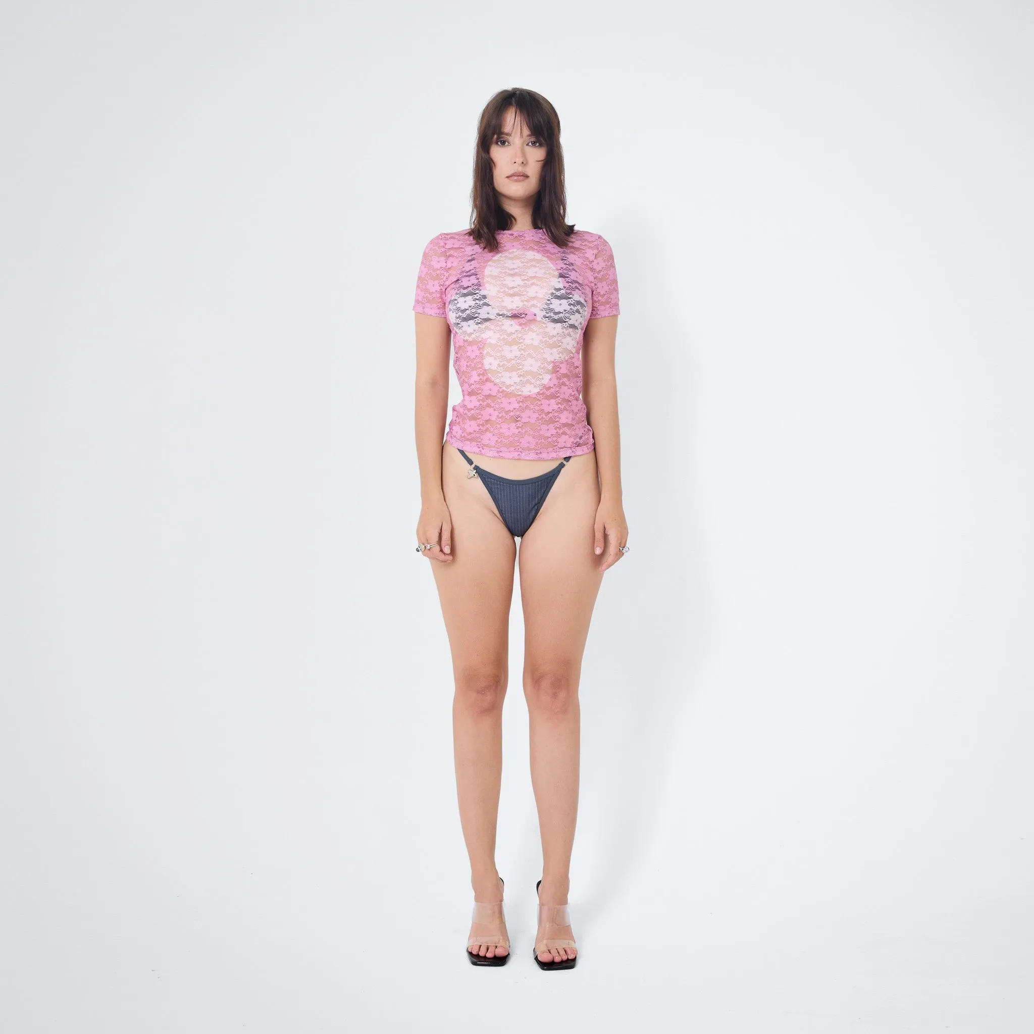 Lace Tee in Rosé sold by Arthur Apparel product image thumbnail 2