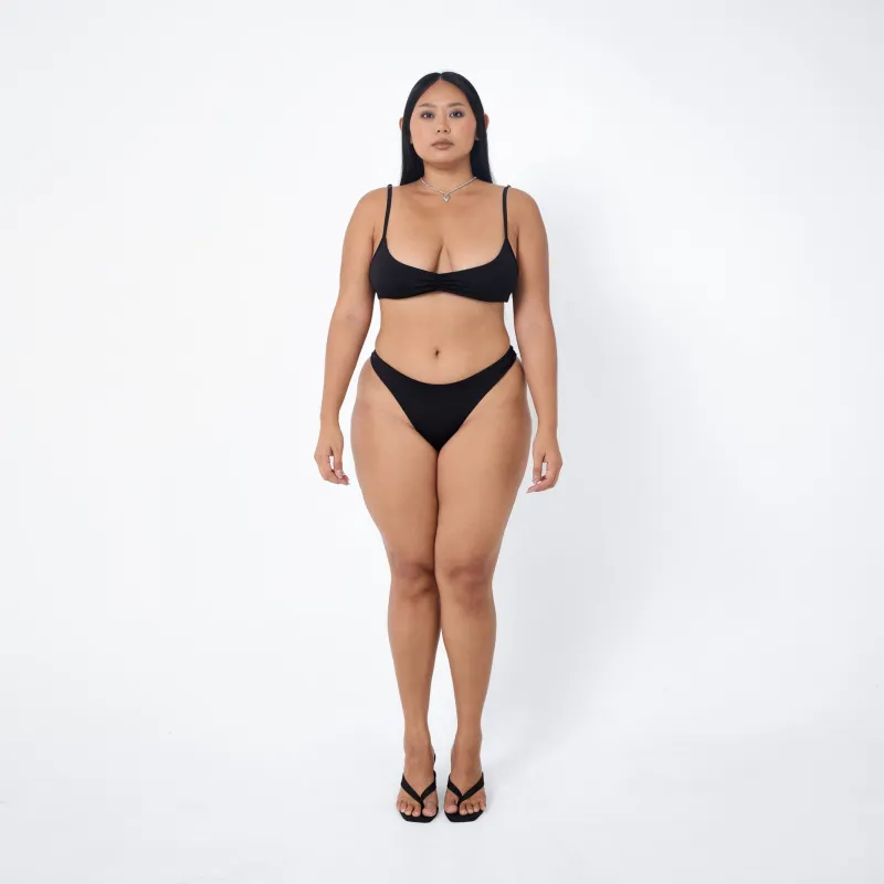 Seamless Bikini Bottom in Black made by Arthur Apparel