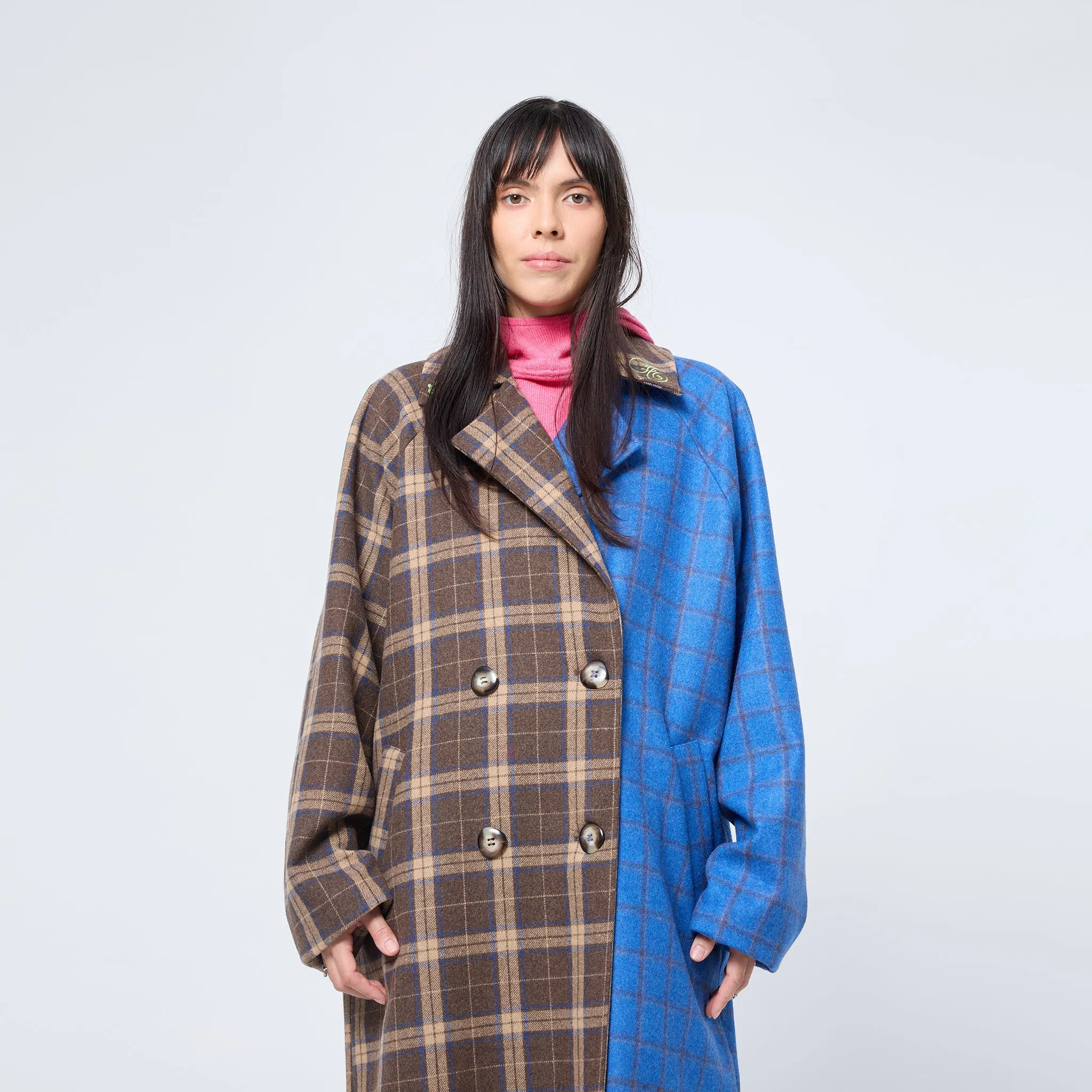 Double Breasted Blanket Coat in Cobalt sold by Arthur Apparel product image thumbnail 4