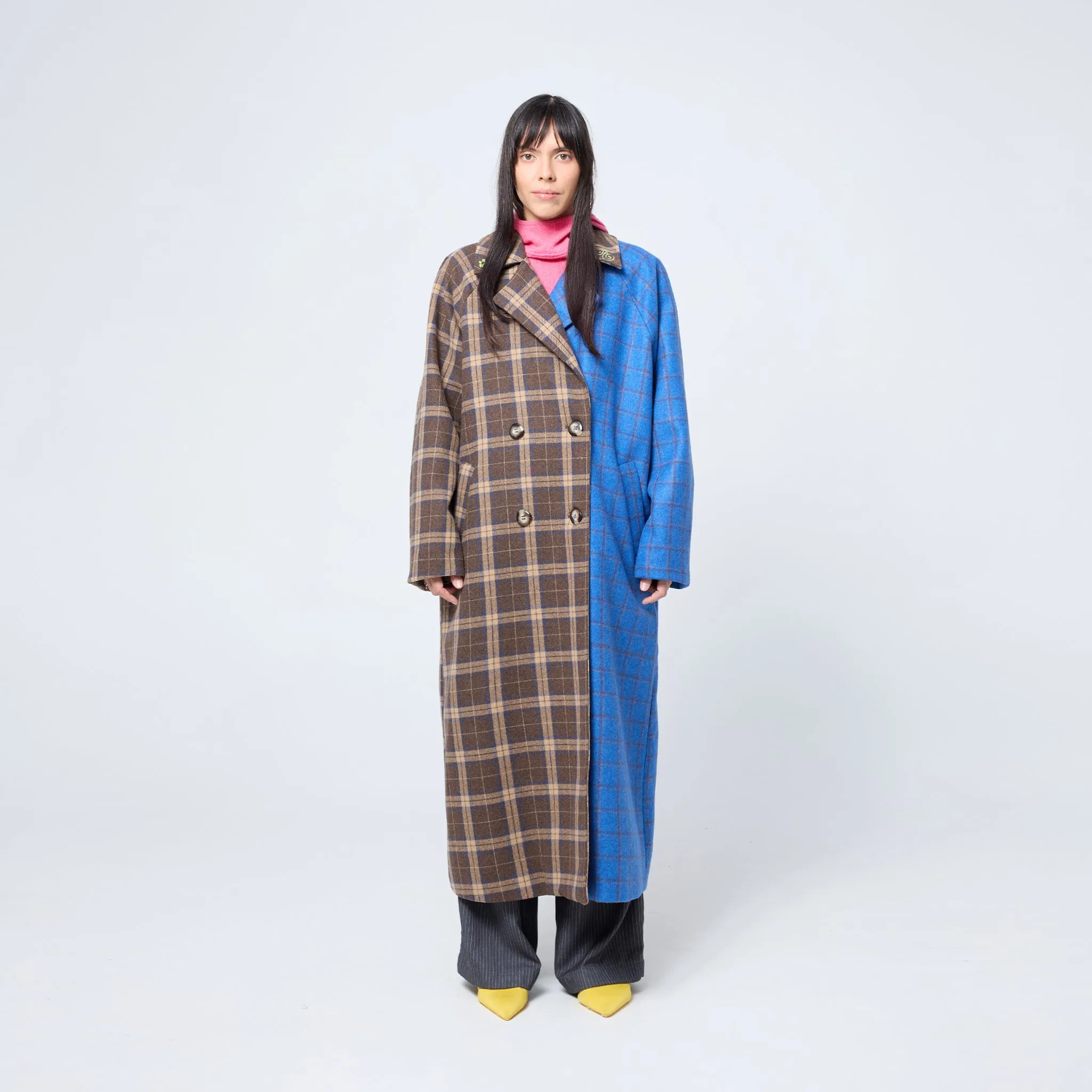 Double Breasted Blanket Coat in Cobalt sold by Arthur Apparel product image thumbnail 3
