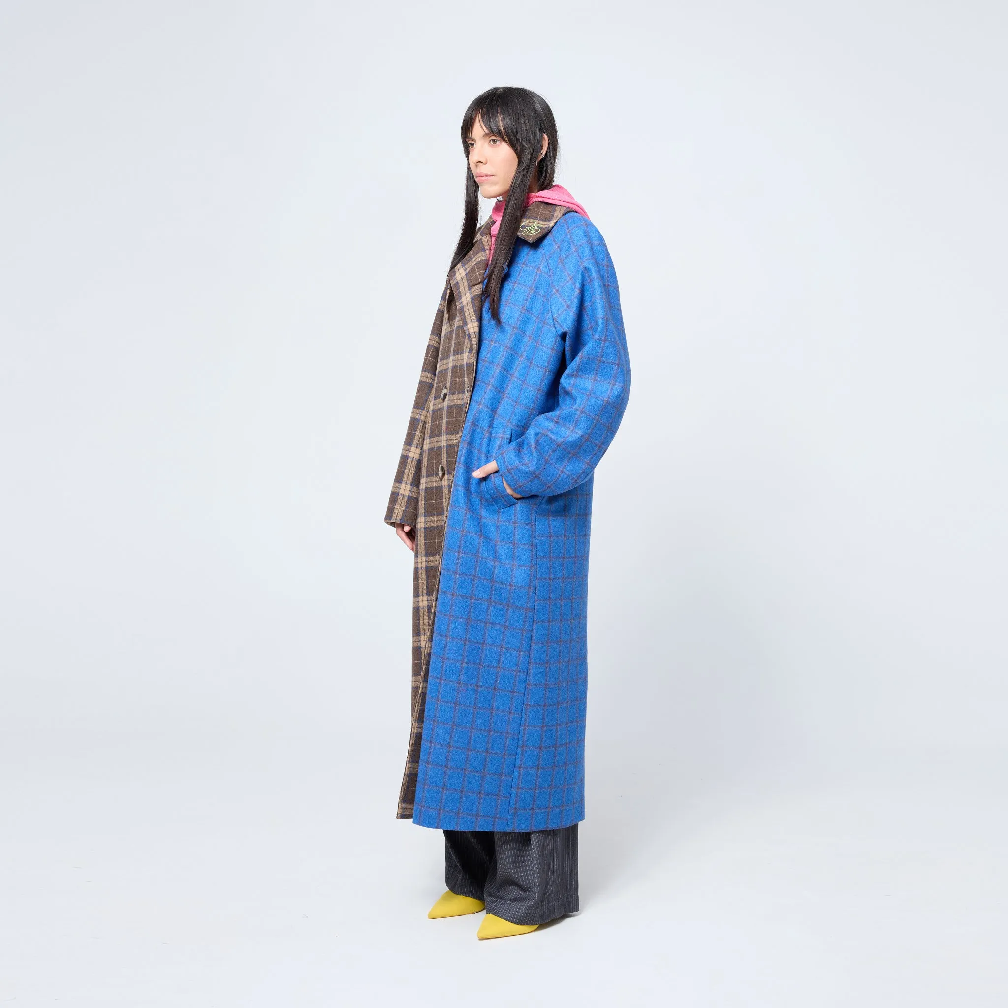 Double Breasted Blanket Coat in Cobalt sold by Arthur Apparel product image thumbnail 5
