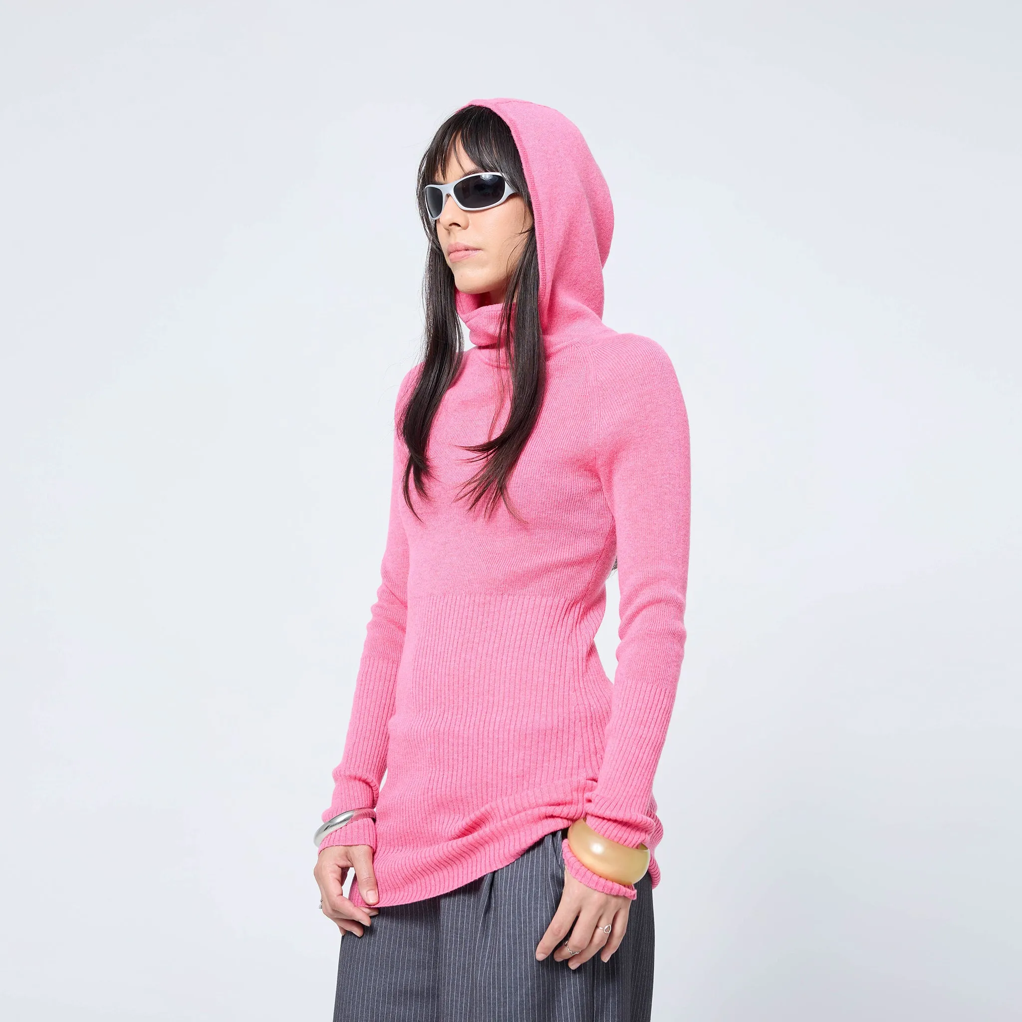 Hooded Skivvy in Pigment Pink sold by Arthur Apparel product image thumbnail 5