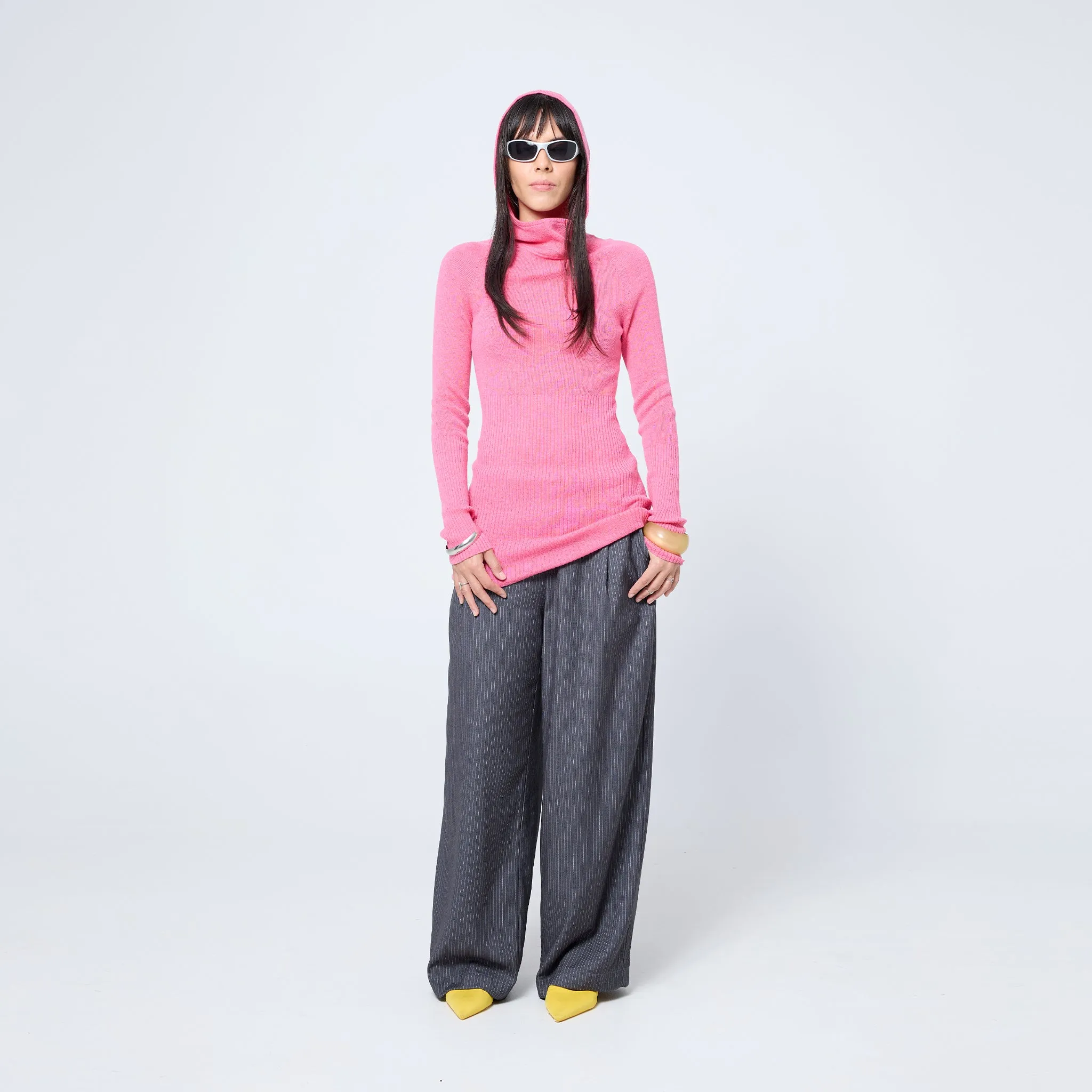 Hooded Skivvy in Pigment Pink sold by Arthur Apparel product image thumbnail 4