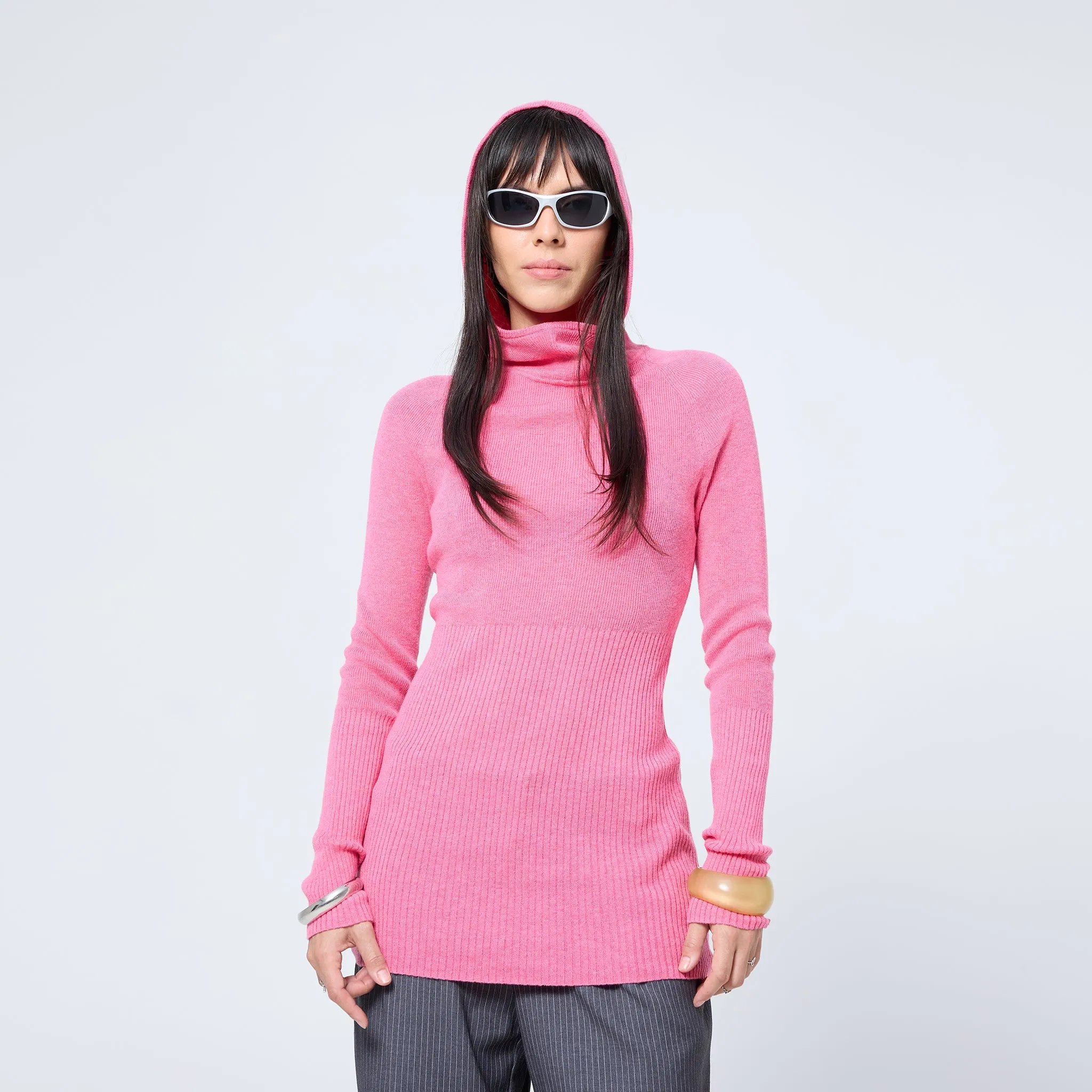 Hooded Skivvy in Pigment Pink sold by Arthur Apparel product image thumbnail 3