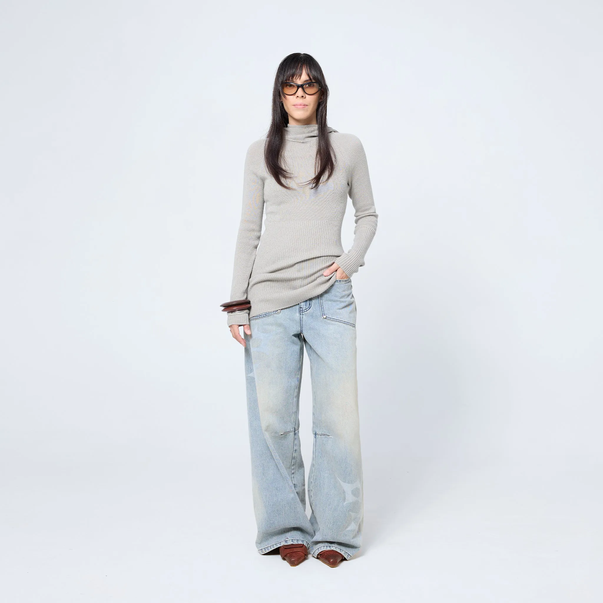 Hooded Skivvy in Plaster sold by Arthur Apparel product image thumbnail 4