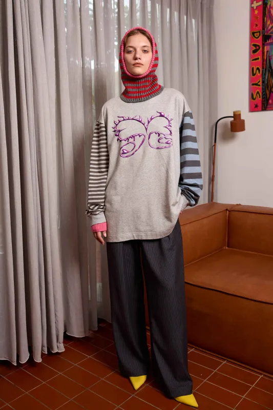 Long Sleeve T-shirt in Concrete made by Arthur Apparel