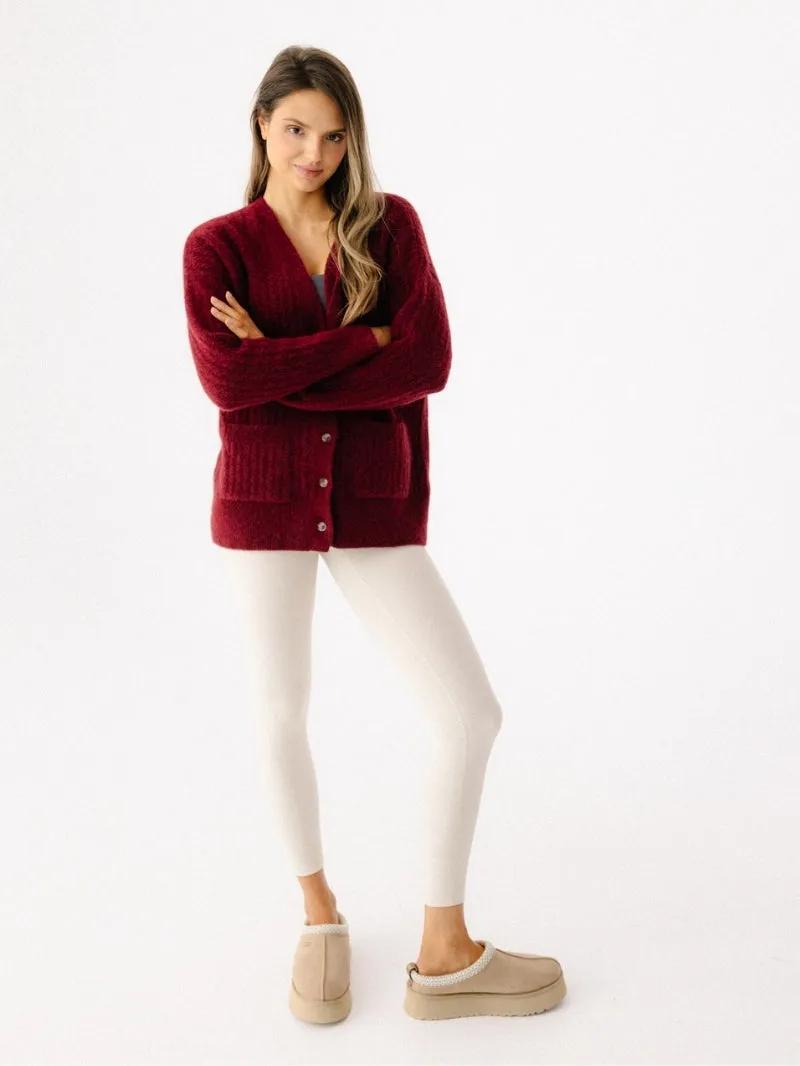 Ultra miękki sweter Yasumi z wełną jagnięcą, Merlot sold by JOYINME