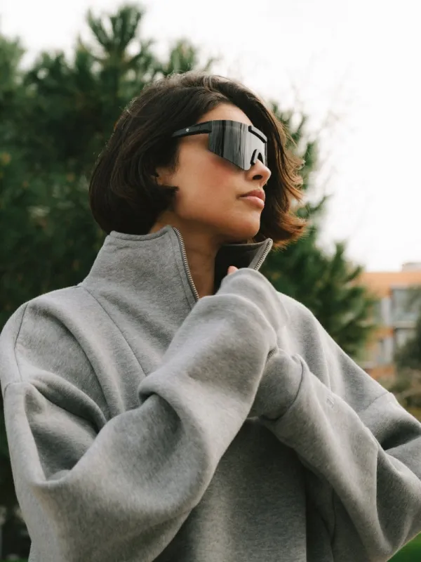 Bluza Half Zip Underline, Melange made by JOYINME