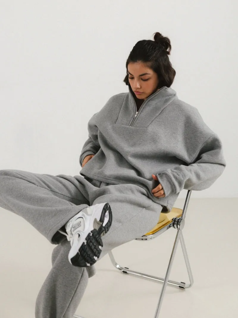 Bluza Half Zip Underline, Melange sold by JOYINME product image thumbnail 2