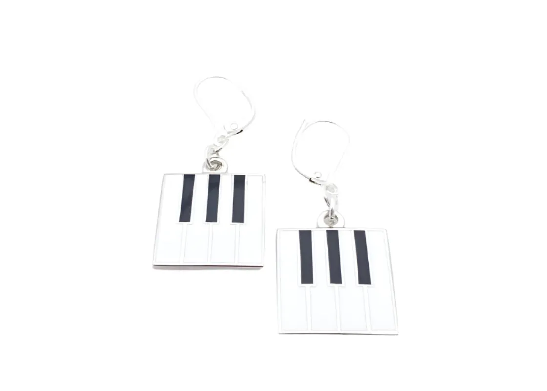Piano Keys Earrings made by Museum of Musical Instruments