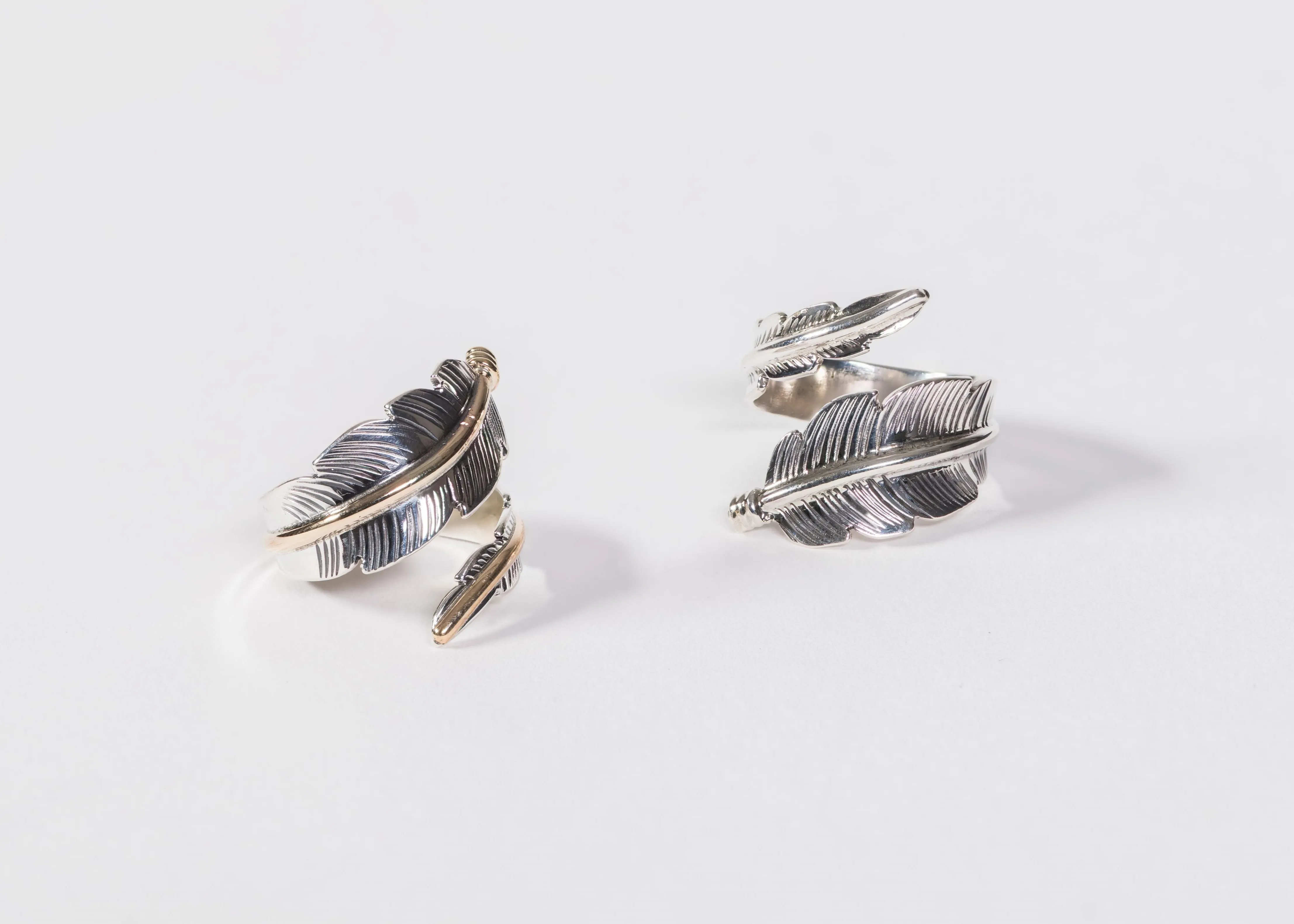 Sterling Feather Rings sold by Museum of Musical Instruments