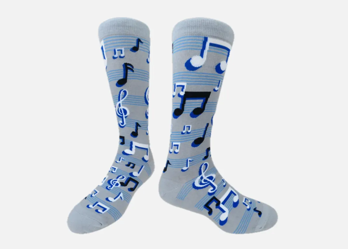 Men's Bars & Notes Socks made by Museum of Musical Instruments