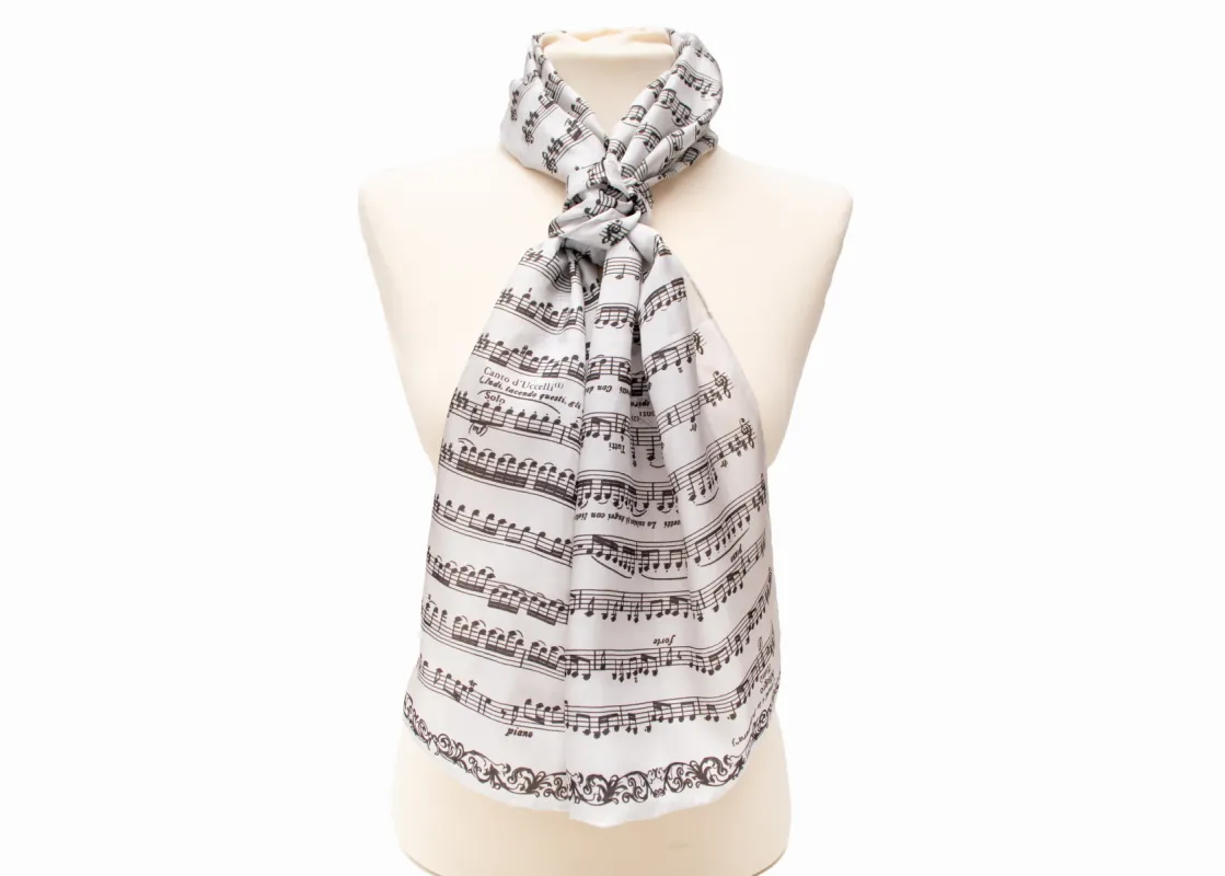 Vivaldi Score Silk Scarf sold by Museum of Musical Instruments