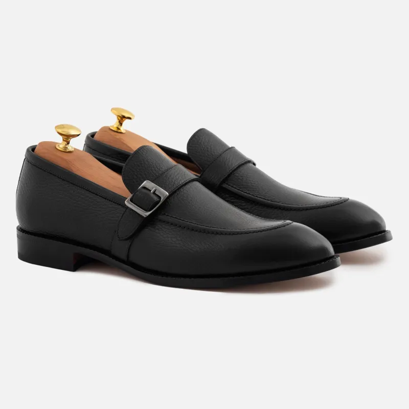 Archie Belted Loafer - Men’s  Pebbled Leather made by Beckett Simonon