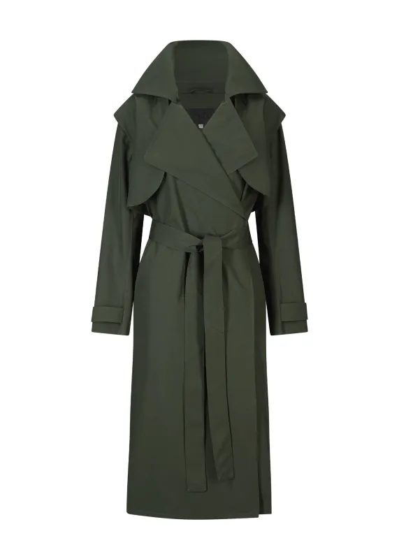 Regndråpe Trench Coat - Rosin Dark Green sold by brgn