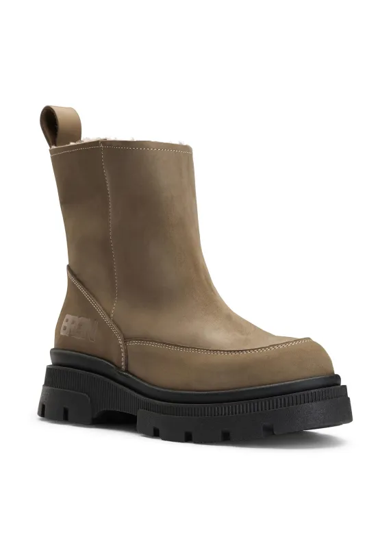 Pile Slip-in Boots - Camel made by brgn