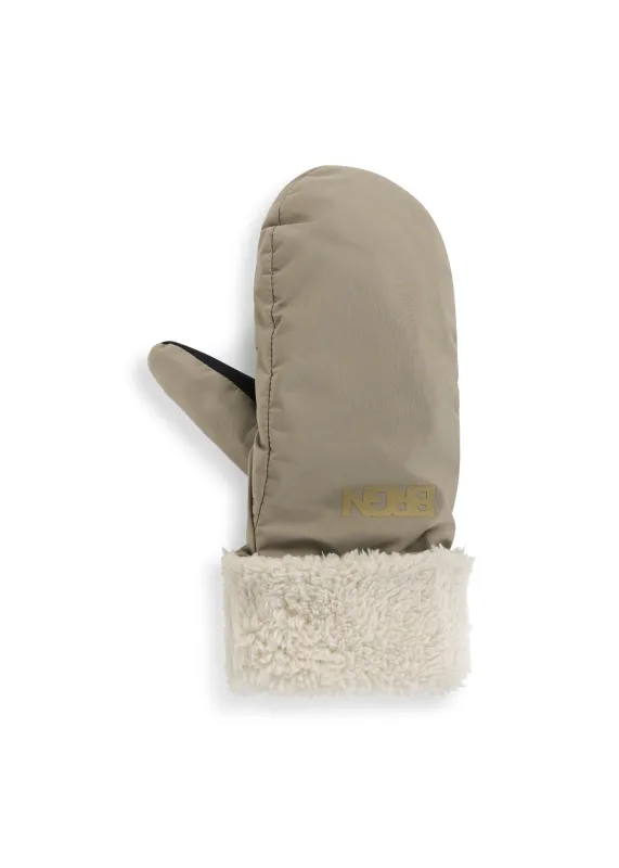 Puffer Mittens - Taupe sold by brgn