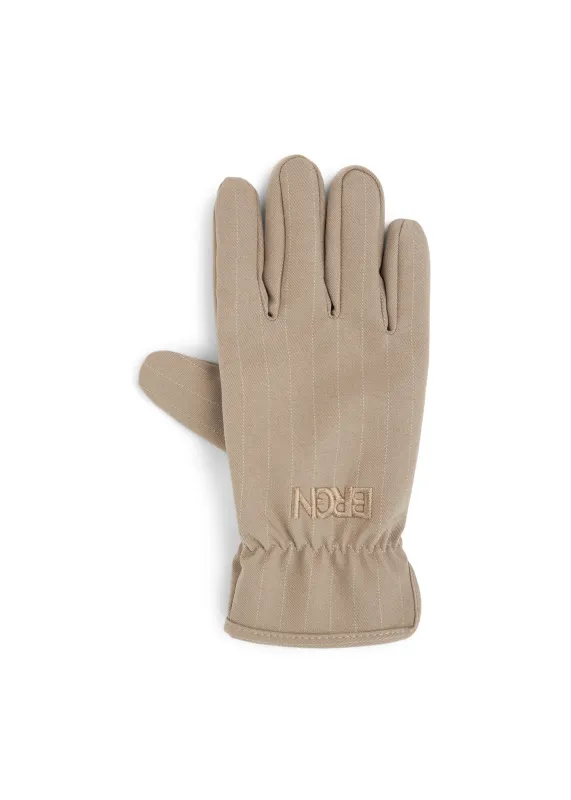 Gloves - Taupe Pinstripe made by brgn