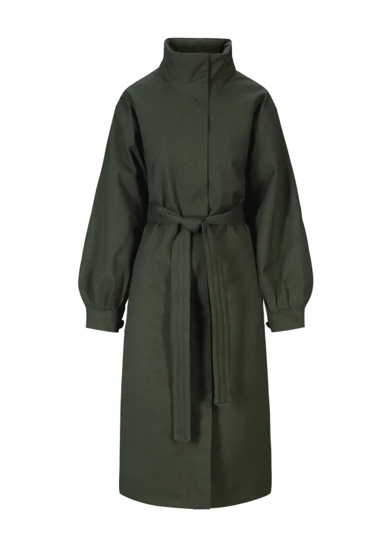 Rossby Maxi Coat - Rosin Dark Green sold by brgn