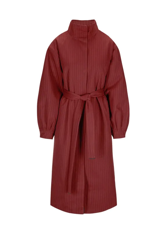 Rossby Maxi Coat - Russet Pinstripe made by brgn