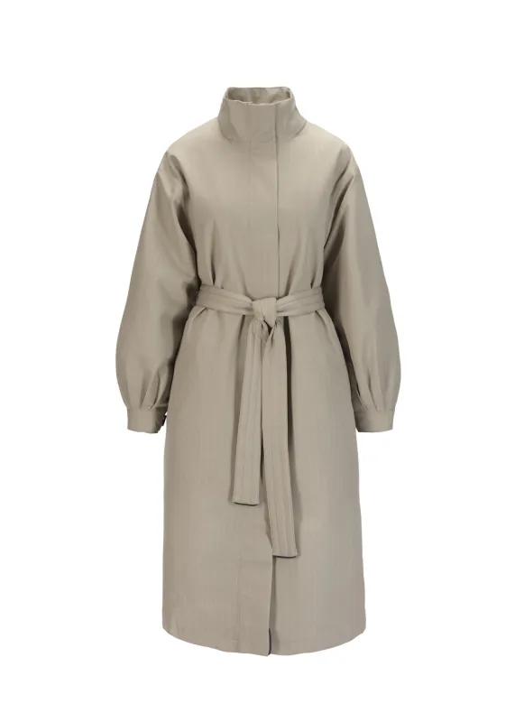 Rossby Maxi Coat - Taupe Pinstripe made by brgn
