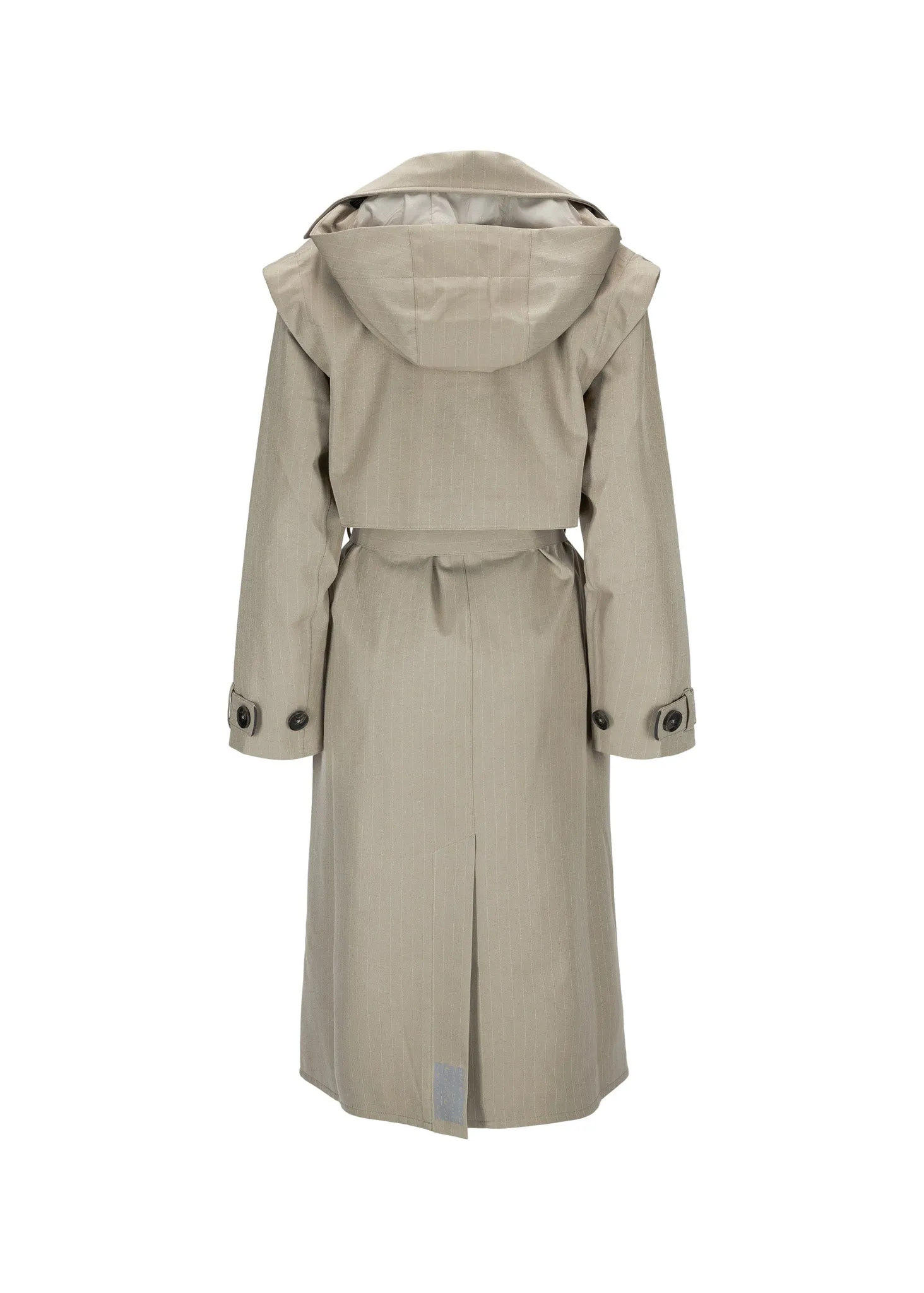 Regndråpe Trench Coat - Taupe Pinstripe sold by brgn product image thumbnail 2