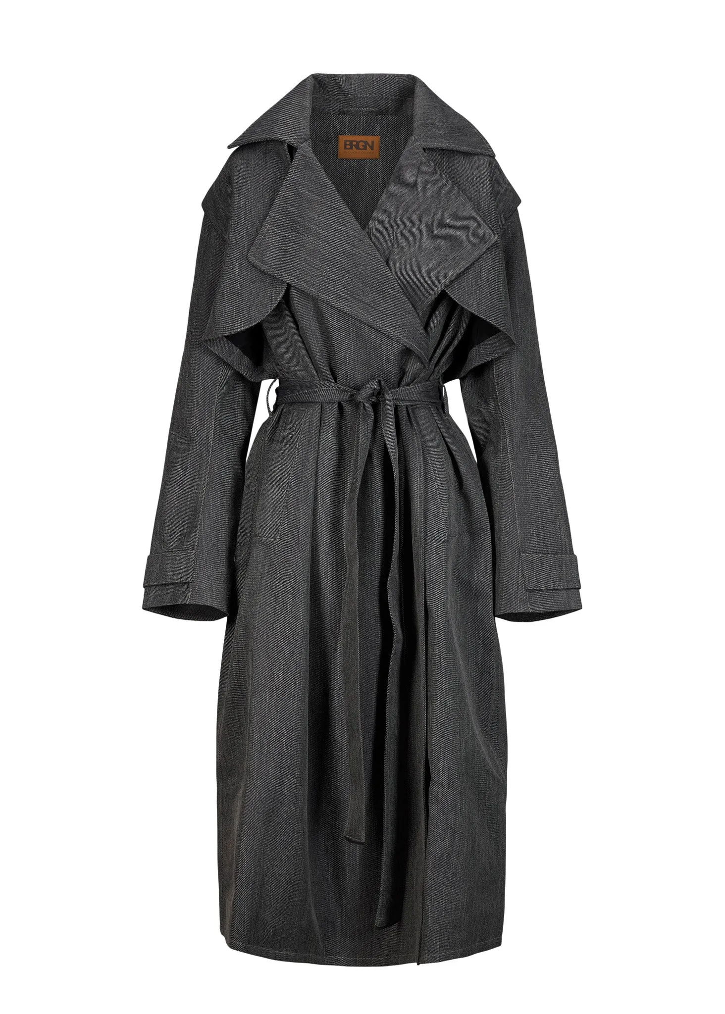 Regndråpe Trench Coat - Stone Denim sold by brgn