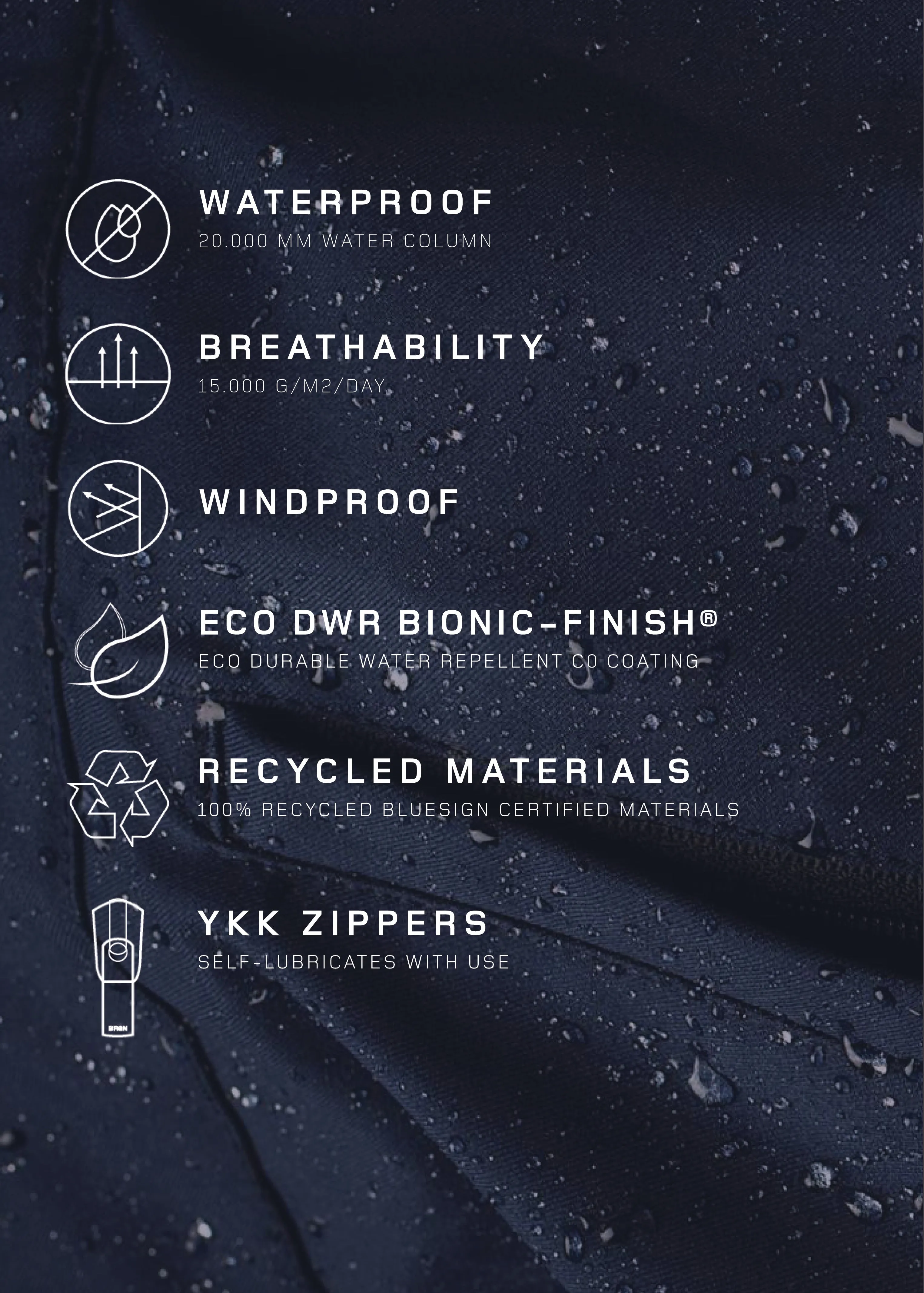 Regndråpe Trench Coat - Dark Navy sold by brgn product image thumbnail 5