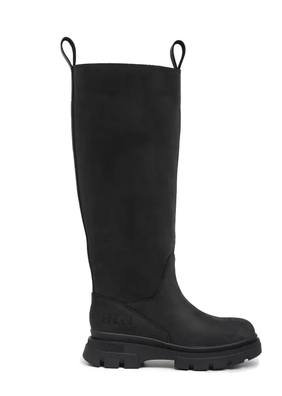 High Leather Boots - New Black sold by brgn