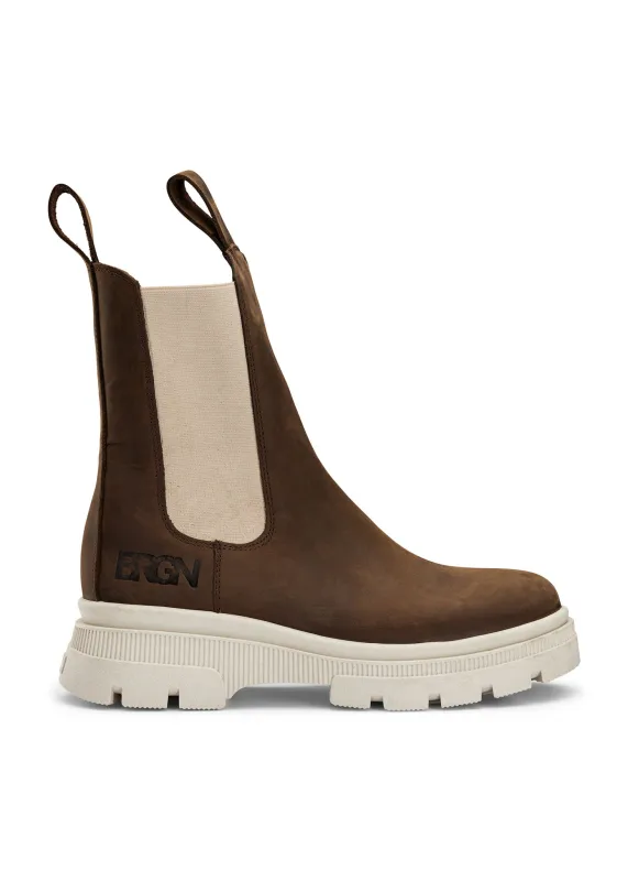 Chelsea Boot - Chocolate Brown / 135 Sand made by brgn