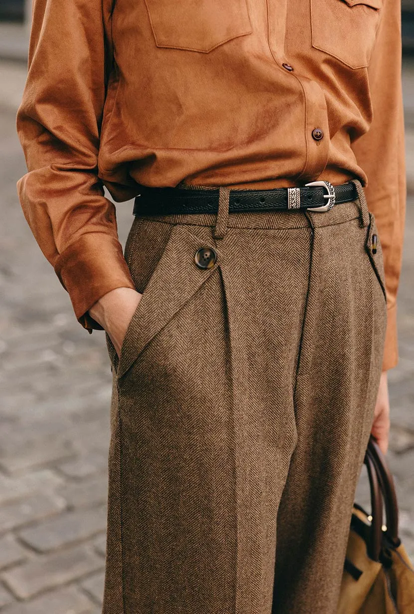Reign Wool Pants - Hazelnut sold by Etela Petite product image thumbnail 3