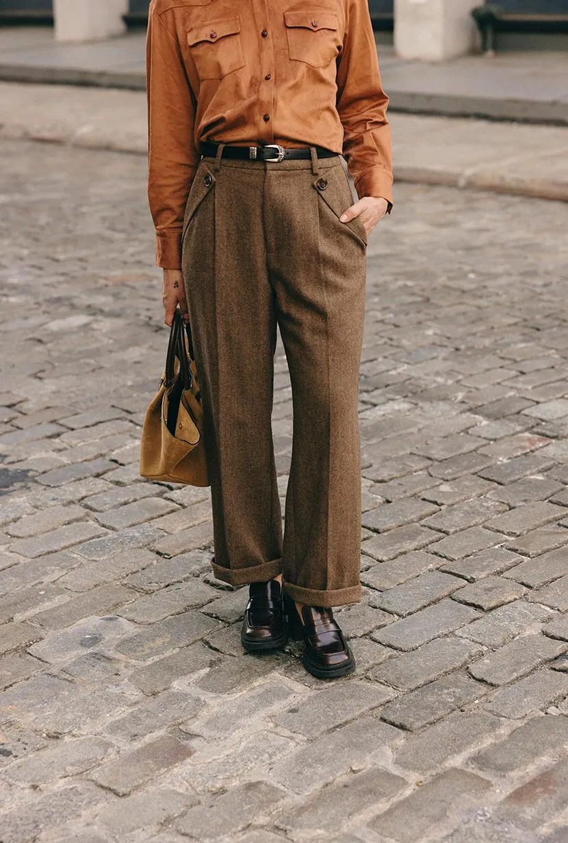 Reign Wool Pants - Hazelnut sold by Etela Petite product image thumbnail 4